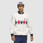 Adidas Argyle Printed 1/4-Zip Sweatshirt
