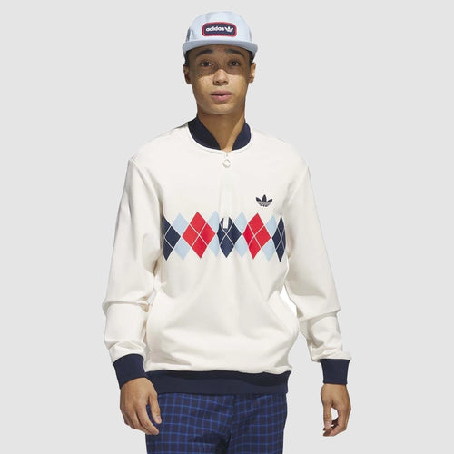 Adidas Argyle Printed 1/4-Zip Sweatshirt