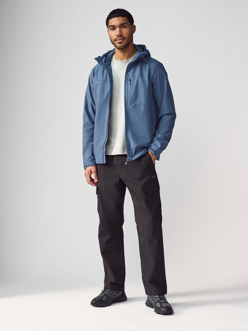 Mens Fashion Casual Wear Blue Cotton Jacket