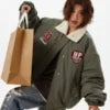 Boa Lapel Casual Padded Jacket