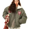 Boa Lapel Casual Padded Jacket