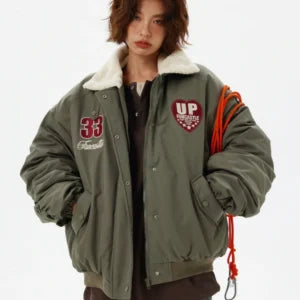 Boa Lapel Casual Padded Jacket