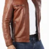 Men’s Casual Brown Leather Jacket