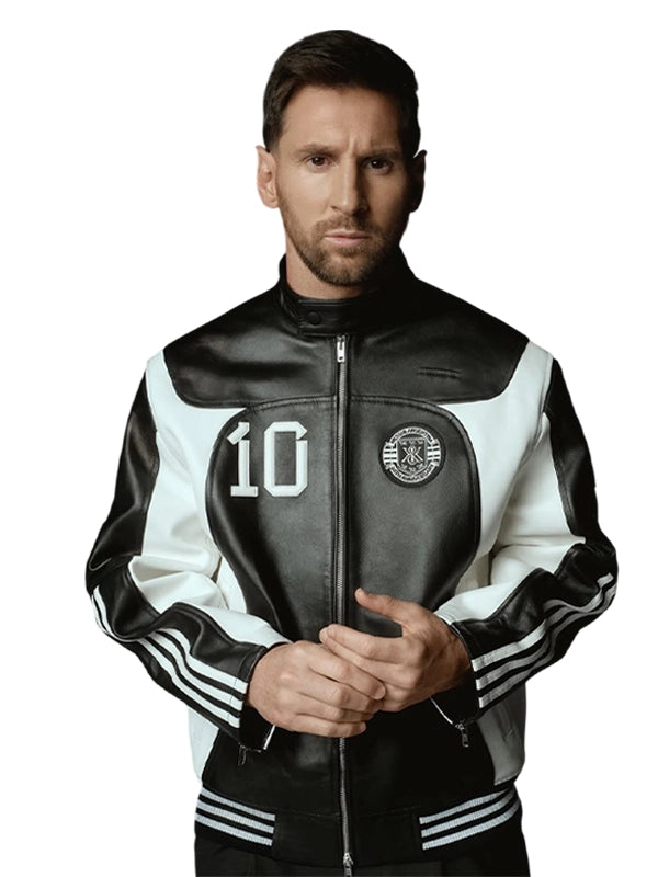 Messi No.10 Premium Football Leather Biker Jacket