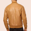 Men's Casual Tan Brown Bomber Jacket