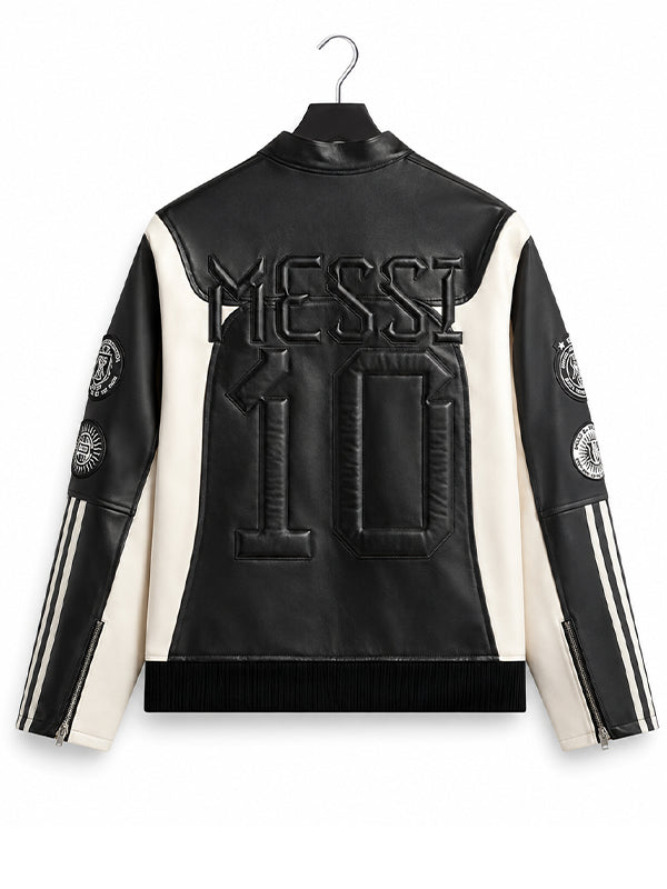 Messi No.10 Premium Football Leather Biker Jacket