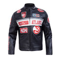 Atlanta Hawks Moto Black Leather Jacket