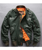 Casual Bomber Avirex Ace of Spades Leather Jacket with Patch