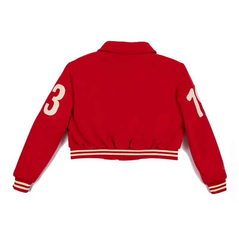 Delta Sigma Theta Cropped Varsity Wool Jacket