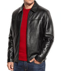 Men's Casual Black Leather Jacket
