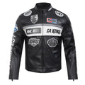 LA Kings Moto Black Leather Jacket