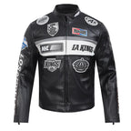 LA Kings Moto Black Leather Jacket