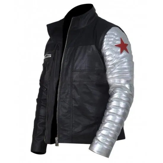 Winter Soldier Civil War Bucky Barnes Leather Jacket
