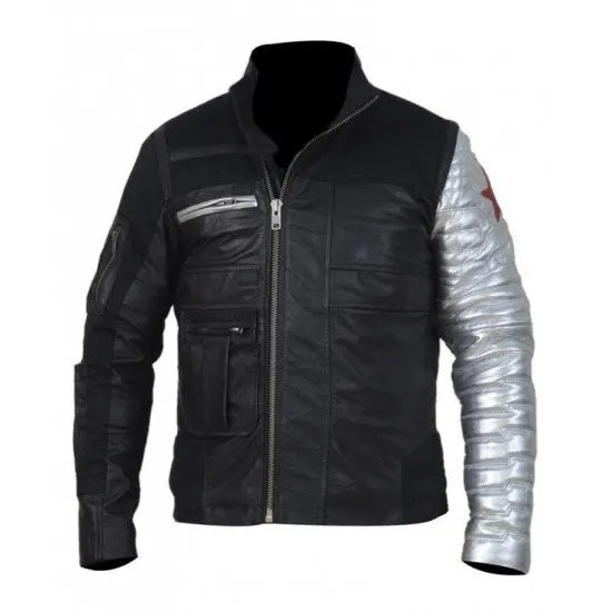 Winter Soldier Civil War Bucky Barnes Leather Jacket